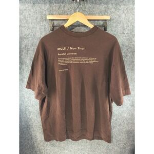 Collusion T-shirt Men's Size S Brown Multi Verse Parallel Universes Planes Of Ex